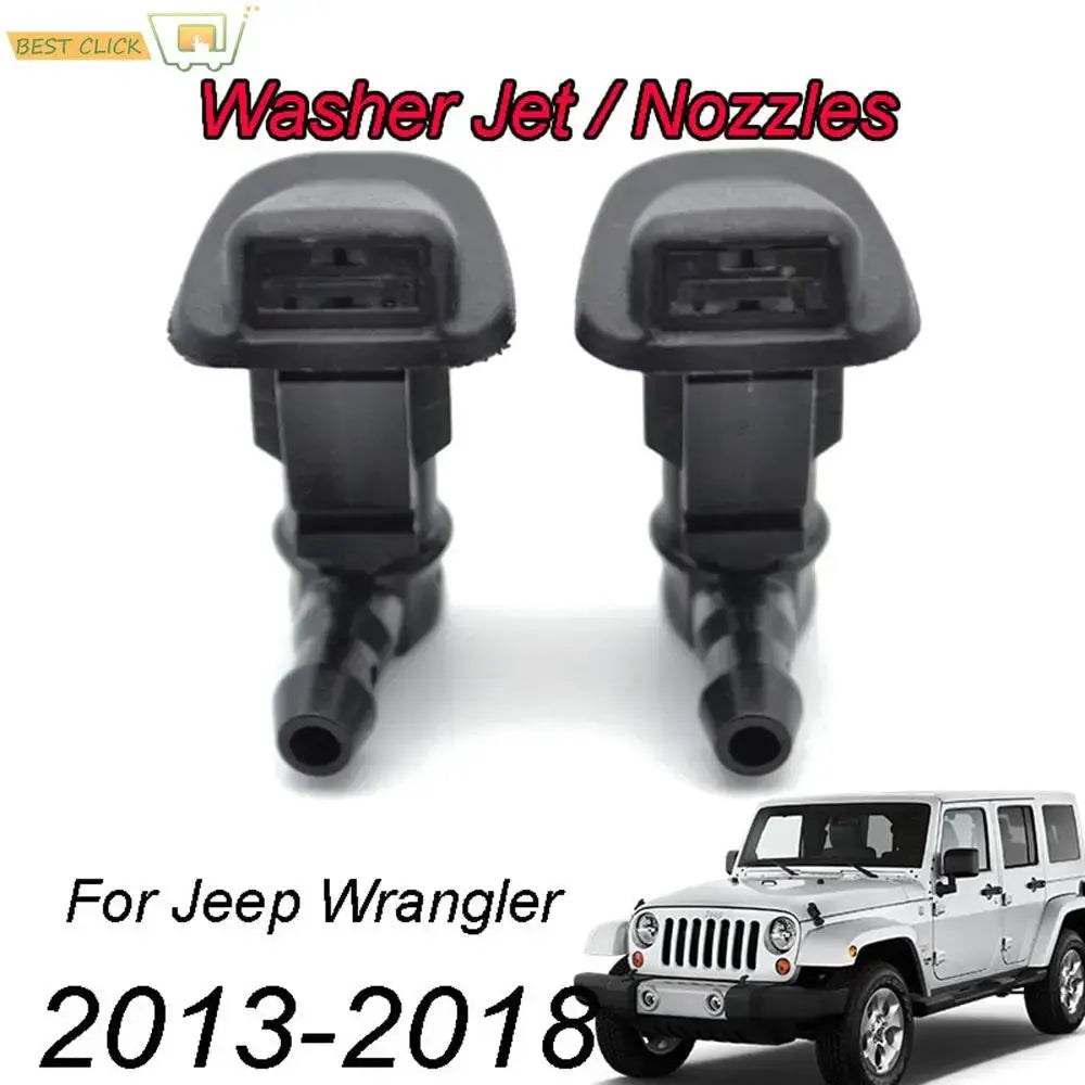 Front Windshield Windscreen Wiper Sprayer Washer Jet Nozzles For Jeep Wrangler JK 2013 2014 2015 2016 2017 2018 OE# 68164356AB by InterCyprus Trading Ltd