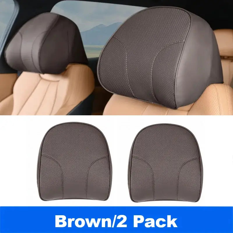 Vtear Universal Car Neck Pillow Memory Foam Headrest Cushion Slip On Elastic Strap Breathable Perforated Neck Relief Accessories by InterCyprus Trading Ltd