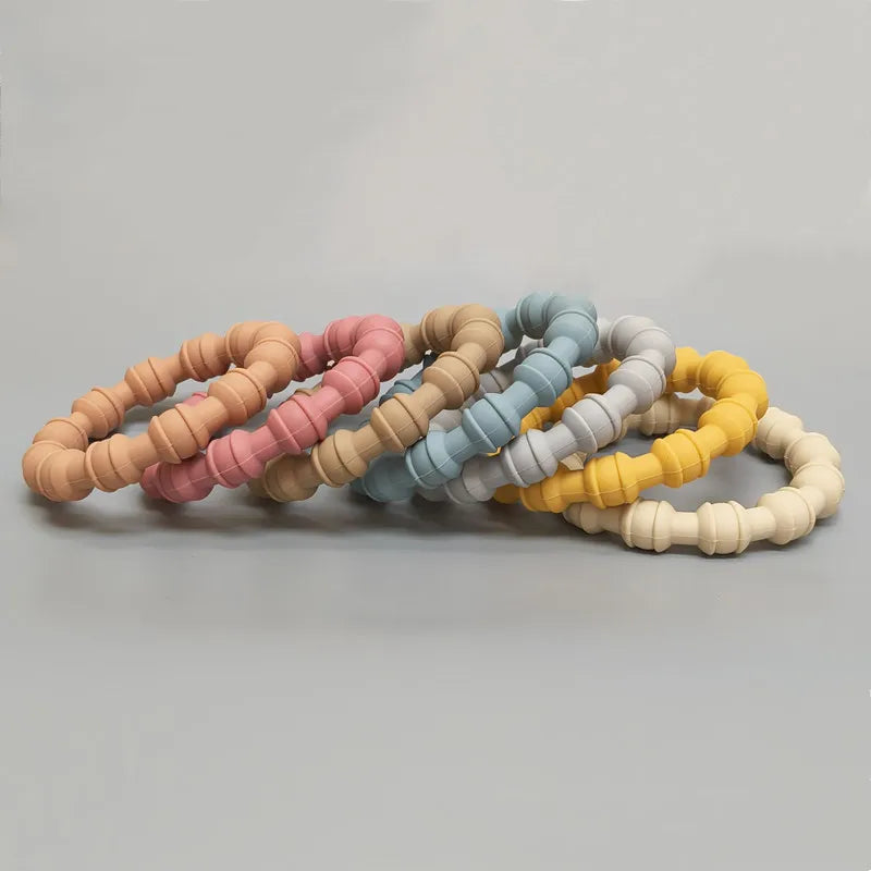 NoEnName Null Baby Silicone Teether &ndash; Safe and Non-Toxic Design Colorful 9pcs