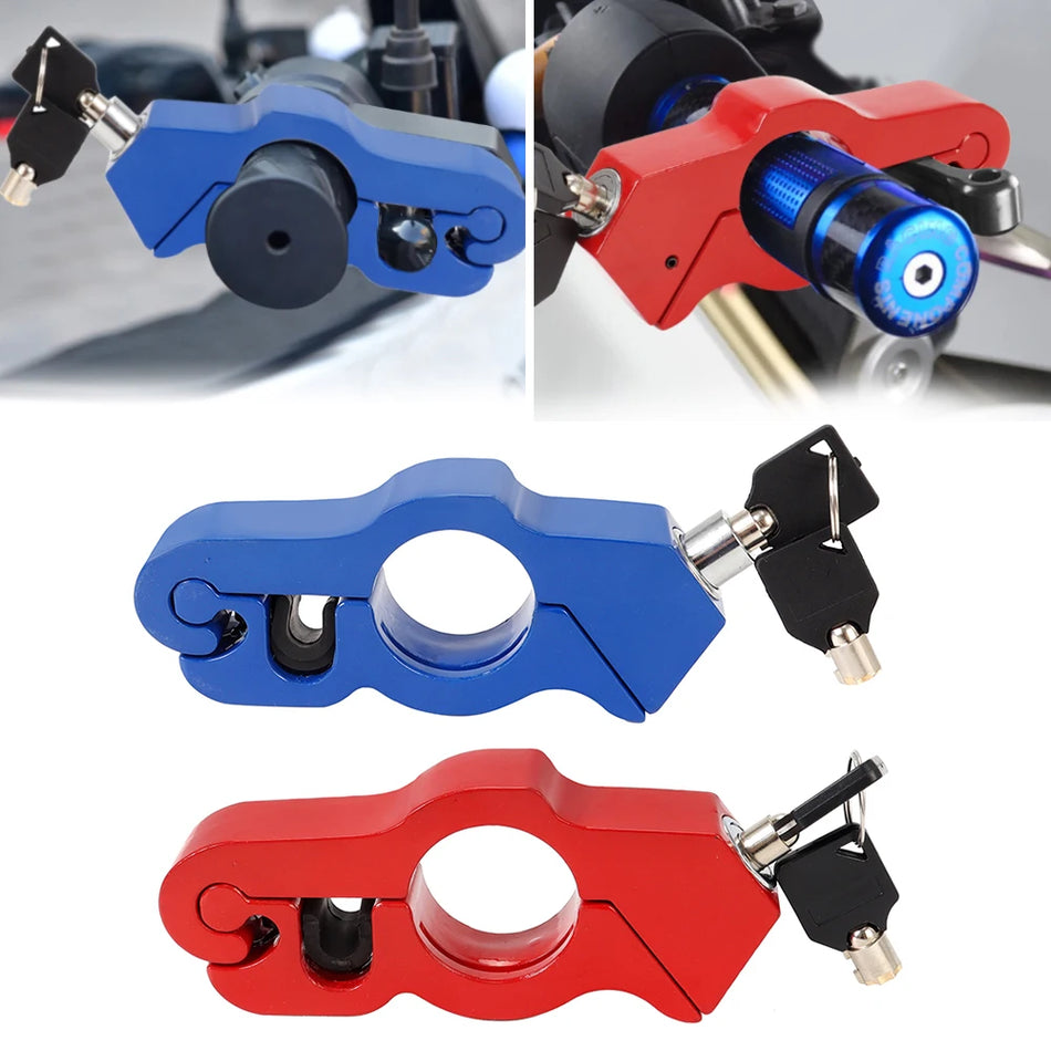 Λαβές τιμονιού μοτοσικλέτας με κλείδωμα, αντικλοπής CNC αλουμινίου