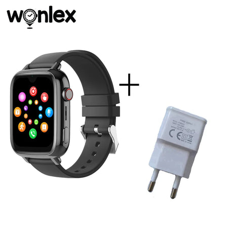 Wonlex 4G Kids Smart Watch with GPS, Video Call, and SOS Tracker black and plug