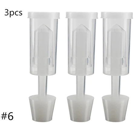 Plastic Homebrew Airlock Set &ndash; Silicone Grommets Included 3pcs Number 6