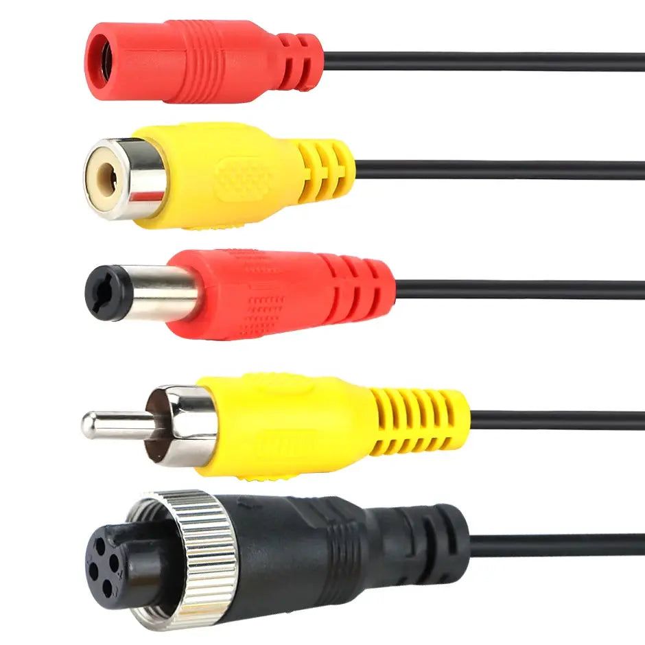 4 Pin Aviation To Rca Av Dc Male Female Video Power Adapter Cable by InterCyprus Trading Ltd