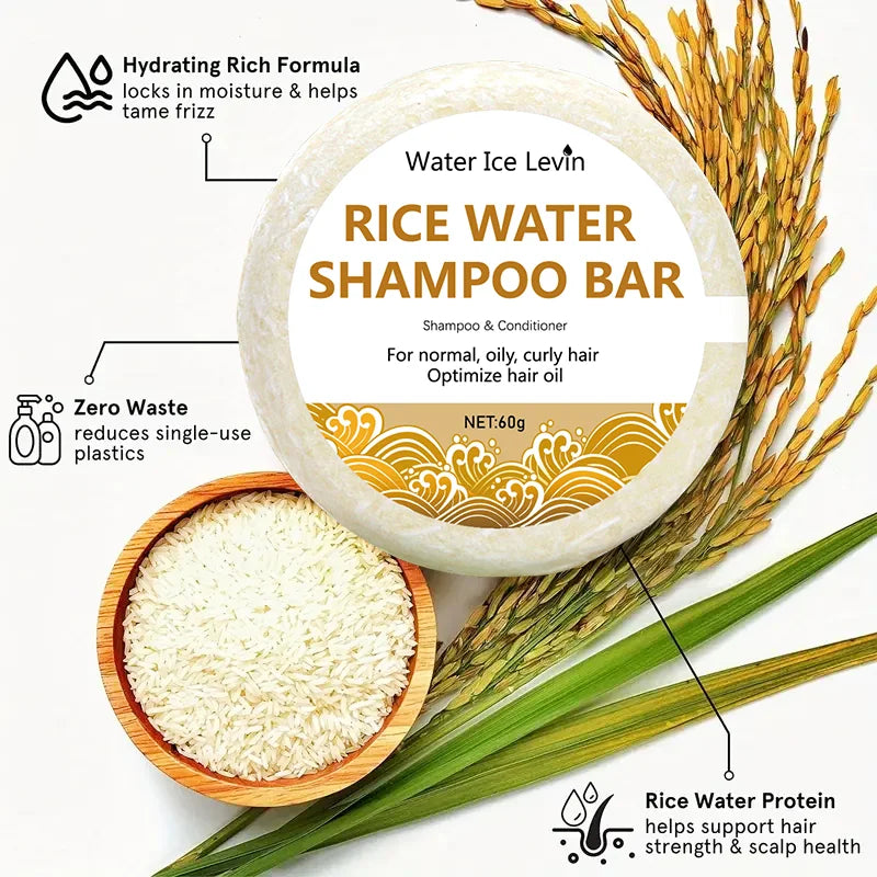 Organic Rice Shampoo Soap Bar &ndash; Nourishing Hair Growth Formula