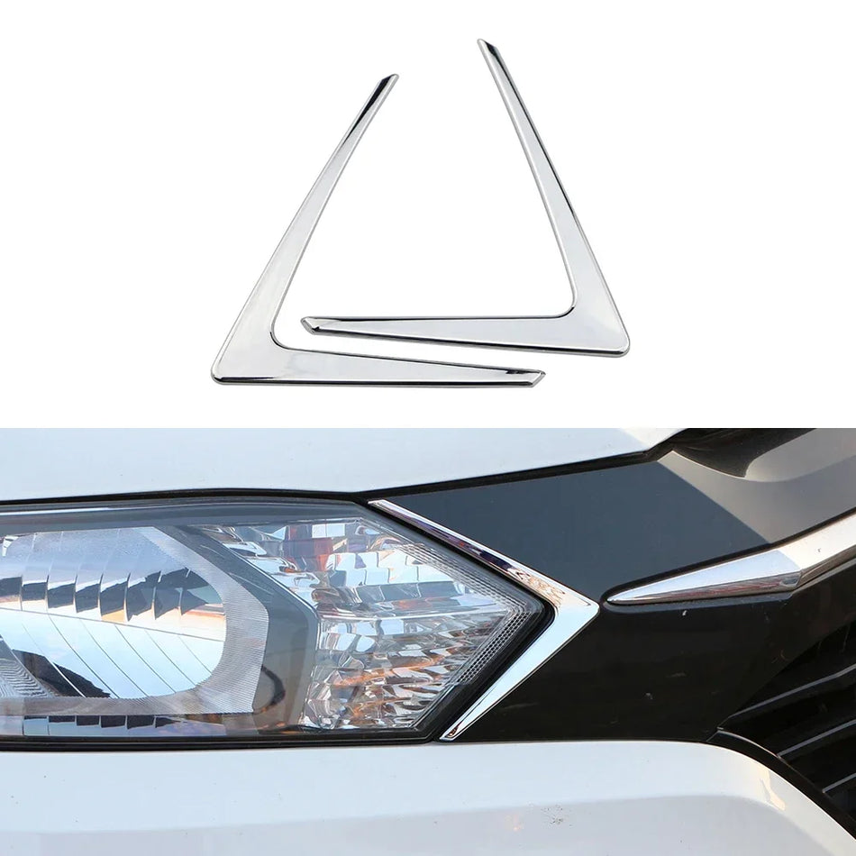 Adesivo triangolo faro Honda HRV HR-V Vezel 2014-2018, ABS argento 2 pezzi