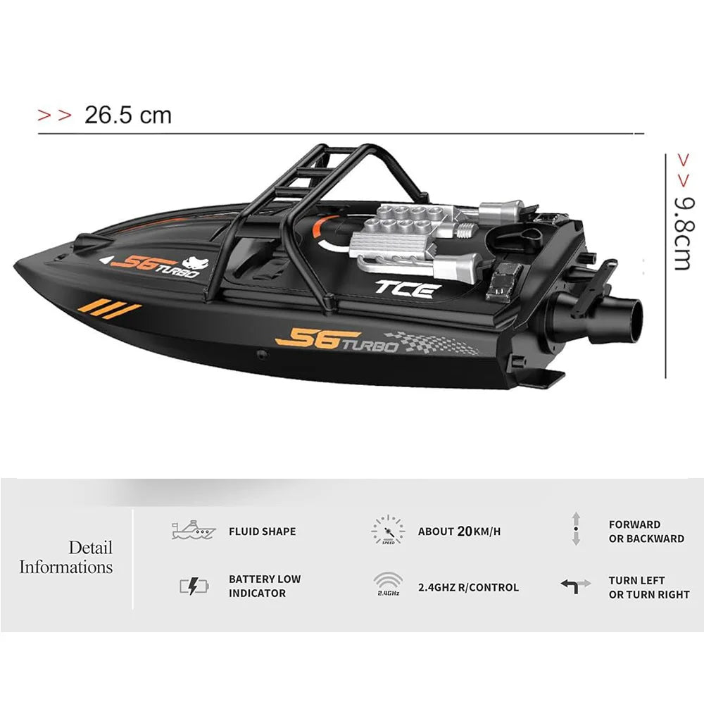 RC Boat High Speed Racing Ship - Turbojet Propulsion