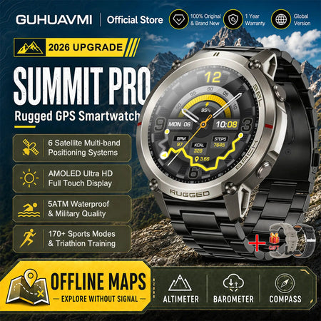 2026 Military Satellite Offline Map GPS Smart Watch Men 1.43''AMOLED Bluetooth Call Compass 5ATM Waterproof 170+Sport Smartwatch by InterCyprus Trading Ltd