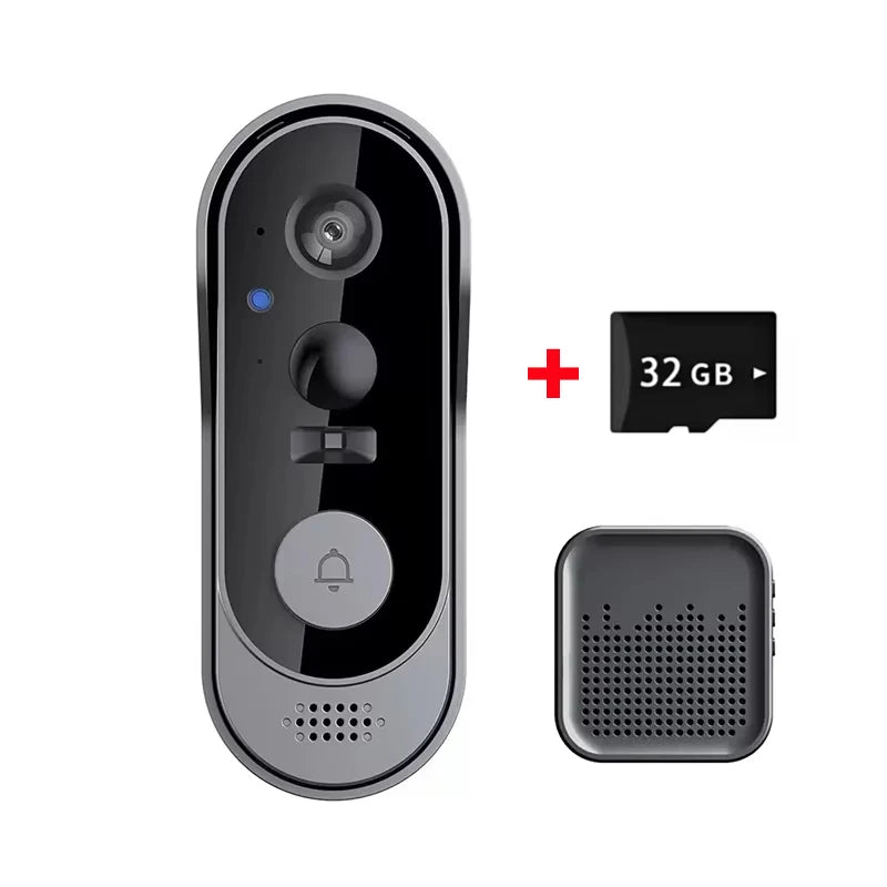 Tuya Doorbell With Camera &ndash; Wireless HD Video Doorbell With 32GB Card