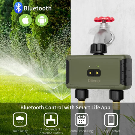 Diivoo 2-Zone Smart Sprinkler Timer