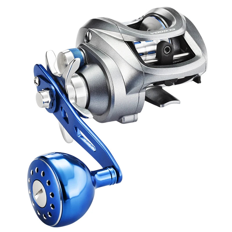 ECOODA FENIX100 Water Droplet Baitcast Fishing Reel - Lightweight 240g &amp; 9+1 Bearings for Ocean Boat Fishing FENI X100 Right hand