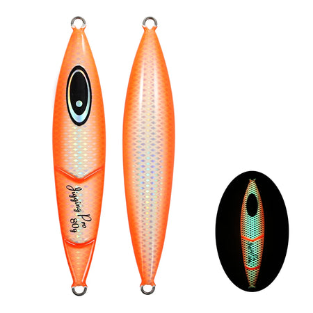 JIGGING PRO Slow Jigging Lure - 80g, 100g, 120g, 150g Saltwater Fishing Jigs Orange / 150g