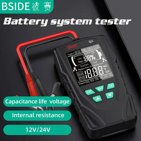 BSIDE Q11 Car Battery Tester 12V 24V Lead Acid Capacity
