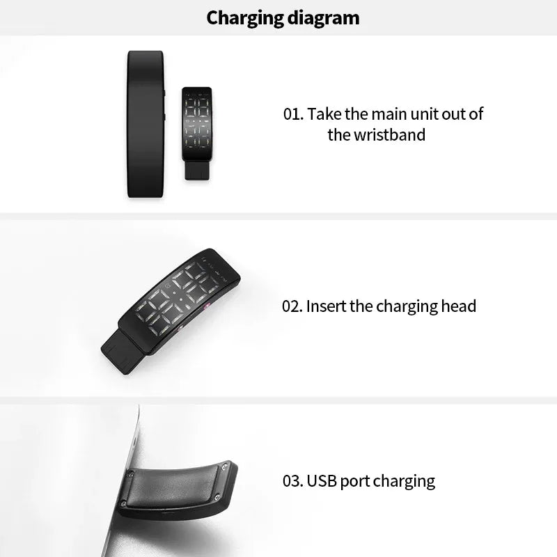 W5Sv Smart Bracelet with Vibration Alarm, Pedometer &amp; Sleep Tracker