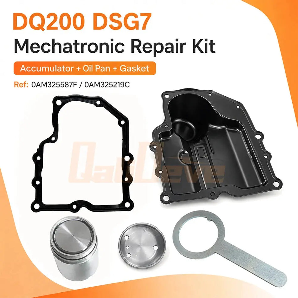 0AM325587F DQ200 DSG 7 Speed Mechatronic Oil Pan Repair Transmission Improved Accumulator Kit for VW Audi Skoda SEAT 0AM325219C by InterCyprus Trading Ltd