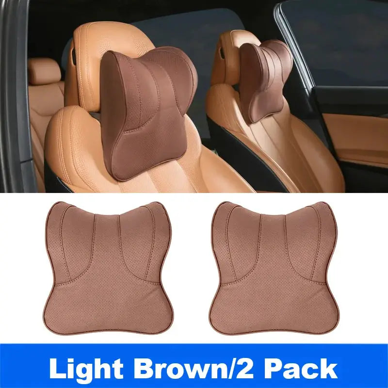 Vtear Universal Car Neck Support Pillow Memory Foam Headrest Cushion Slow Rebound PU Perforated Breathable Interior Accessories by InterCyprus Trading Ltd