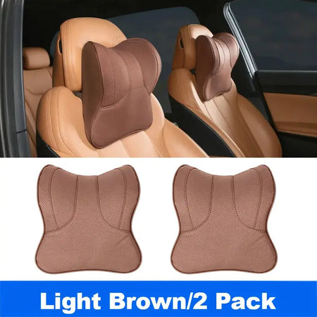Vtear Universal Car Neck Support Pillow Memory Foam Headrest Cushion Slow Rebound PU Perforated Breathable Interior Accessories by InterCyprus Trading Ltd