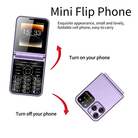 Nice Girl Flip Push Button Phone Four SIM &ndash; Low Radiation