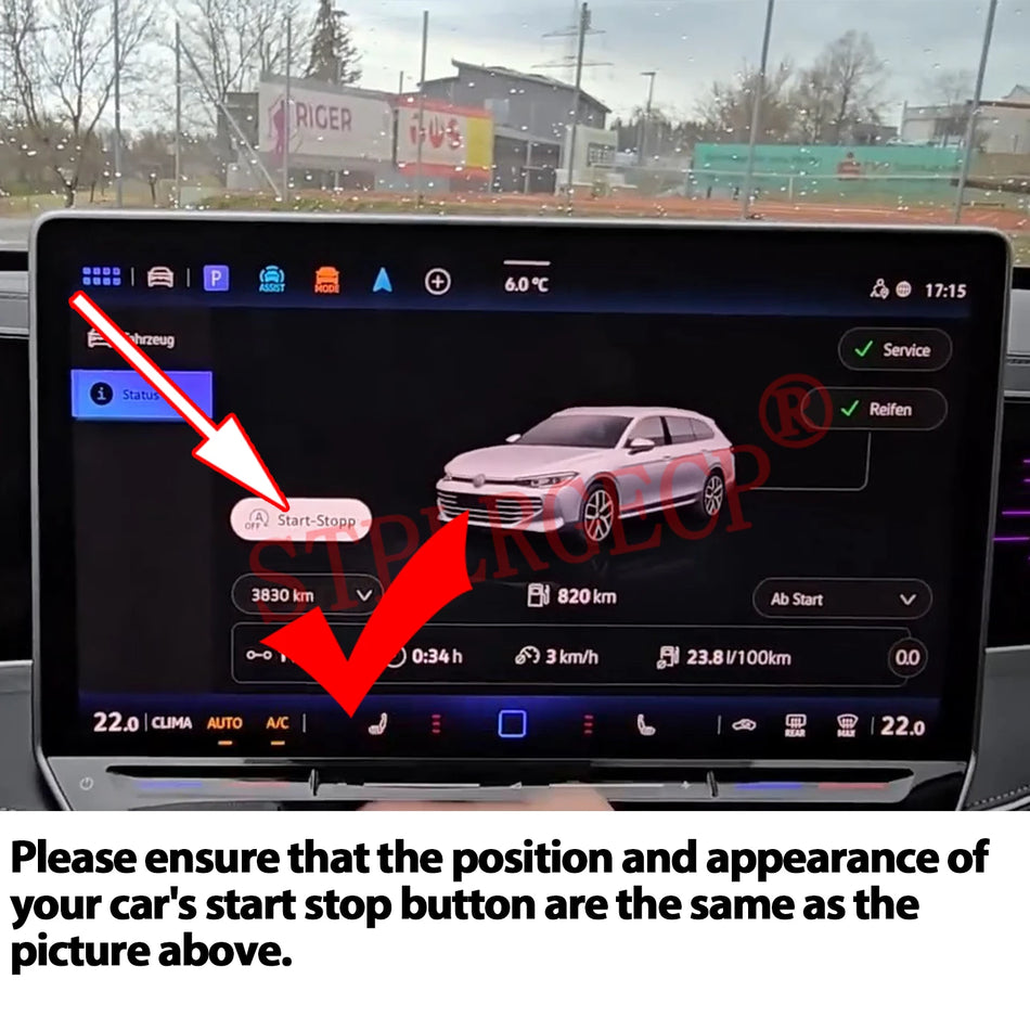 Auto Start Stop -kytkin Volkswagen VW Passat B9