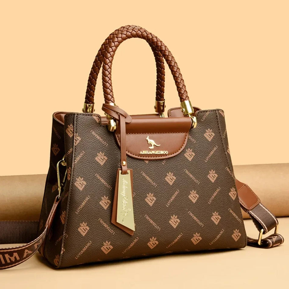 Τσάντα Ώμου Μεγάλης Χωρητικότητας για Γυναίκες με Κλείσιμο με Φερμουάρ, Διακόσμηση με Γράμματα από Παγιέτες