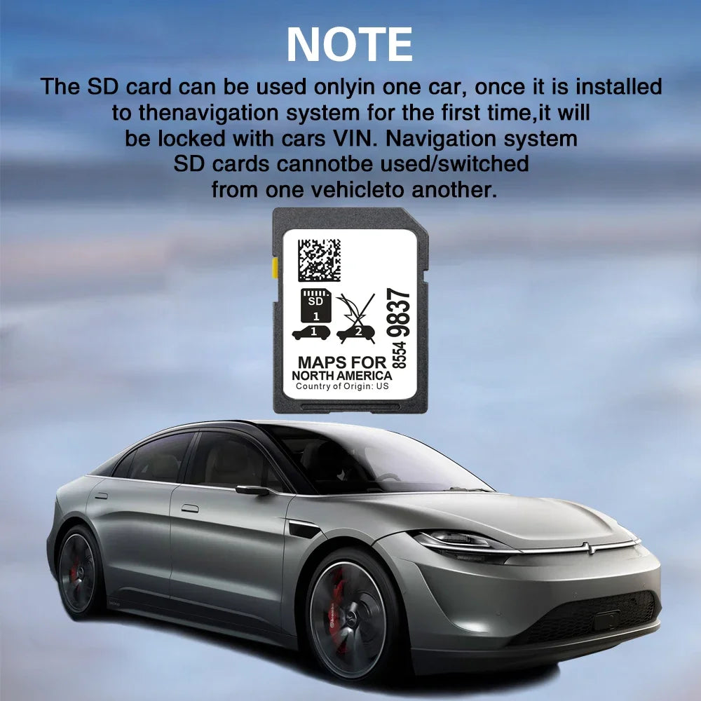 8554-9837 SD Navigation Card &ndash; Anti Fog Sticker Included