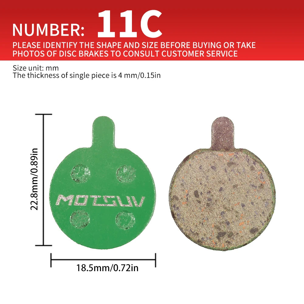 MOTSUV-Bicycle Disc Brakes &ndash; Ceramic Pad Kit Included 4 pares 11C