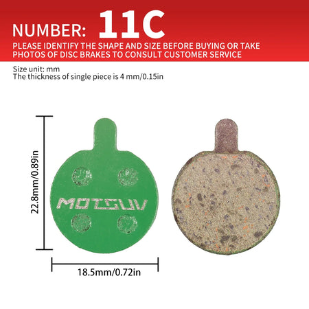 MOTSUV-Bicycle Disc Brakes &ndash; Ceramic Pad Kit Included 4 pares 11C