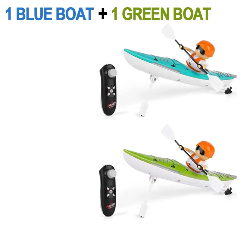 Rc Boat Kayak Racing Ship 2.4G &ndash; Remote Control Speed Boat 1 Green 1 Blue