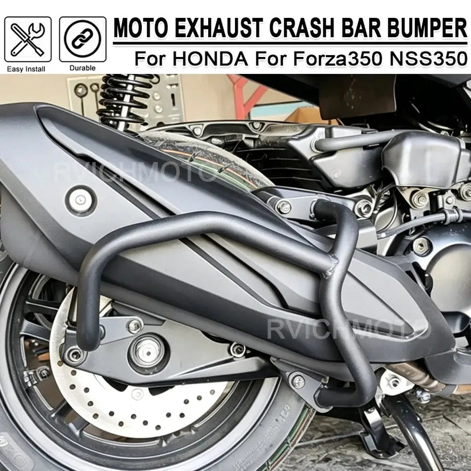 Motorcycle Muffler Guard Frame Bumper Exhaust Guard Crash Bar Accessories For HONDA For Forza 350 Forza350 NSS350 2020-2023 2024 by InterCyprus Trading Ltd