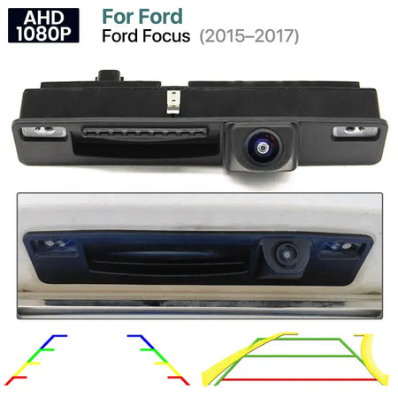 170° AHD 1080P Dynamic Trajectory Car Rear View Trunk Handle Camera For Ford Fiesta MK8 HB Focus Mk4 2015~2022 Android DVD by InterCyprus Trading Ltd