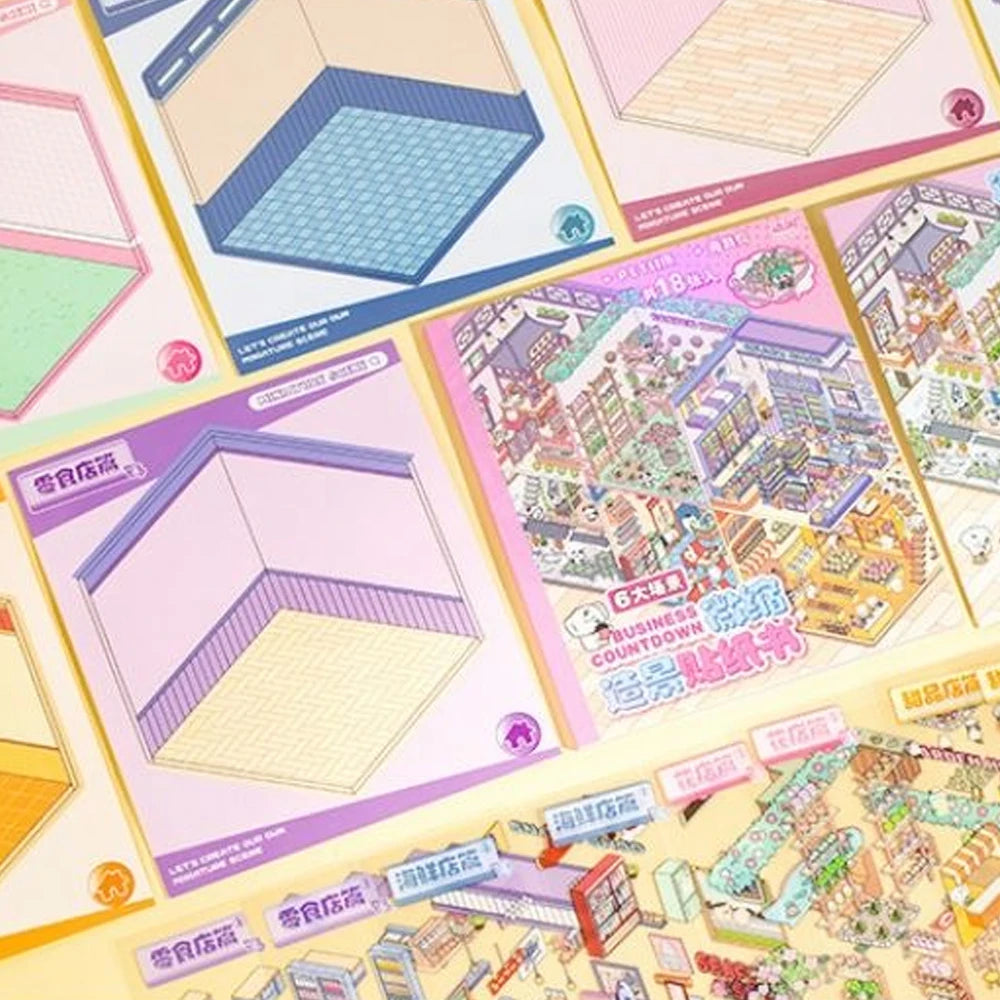 3D Cartoon Landscape Sticker Book - DIY Creative Scenes for Kids