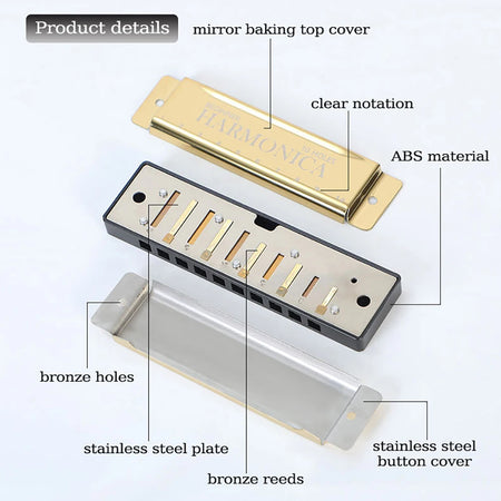 10 Hole C Harmonica Mouth Organ Blues Harp &ndash; Easy to Play