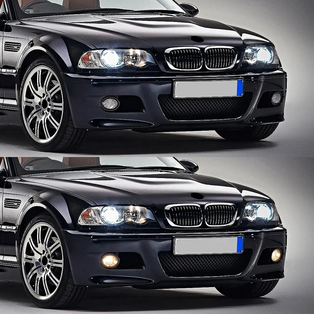For BMW E39 M5 2001 2002 2003 E46 3 Series M3 2002 2003 2004 2005 2006 Fog Lights Headlight Front Driving Lamp Halogen LED Bulbs by InterCyprus Trading Ltd
