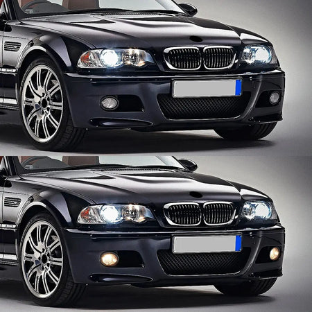 For BMW E39 M5 2001 2002 2003 E46 3 Series M3 2002 2003 2004 2005 2006 Fog Lights Headlight Front Driving Lamp Halogen LED Bulbs by InterCyprus Trading Ltd
