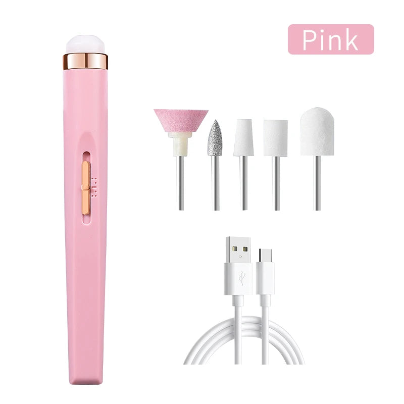 Electric Nail Drill Machine &ndash; CE Certified for Safe Home Use pink / CHINA