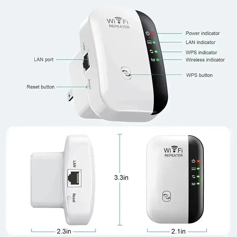 Wireless WiFi Signal Booster Extender - 2.4 GHz 300 Mbps