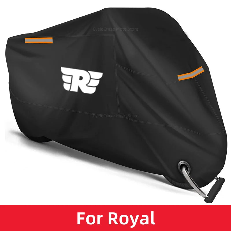 Motorcycle Cover &ndash; Waterproof UV Protector For Enfield Black / XL For 201-210cm