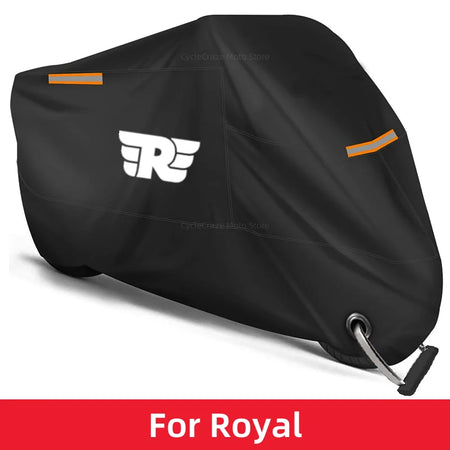 Motorcycle Cover &ndash; Waterproof UV Protector For Enfield Black / XL For 201-210cm