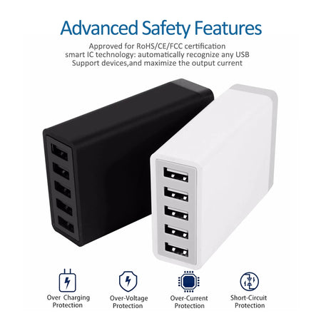 5 Ports USB Charger Desktop Station 40W &ndash; Fast Charge