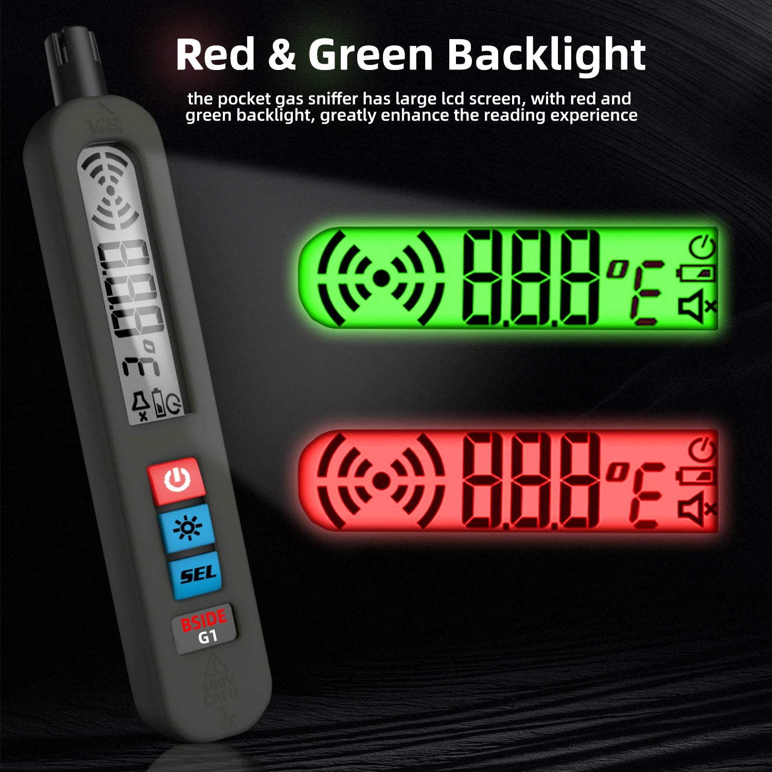 BSIDEC G1 Combustible Gas Detector &ndash; LCD Display, Portable