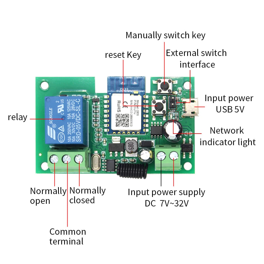Cb3s &ndash; One Channel Tuya Smart WiFi Relay With Alexa App