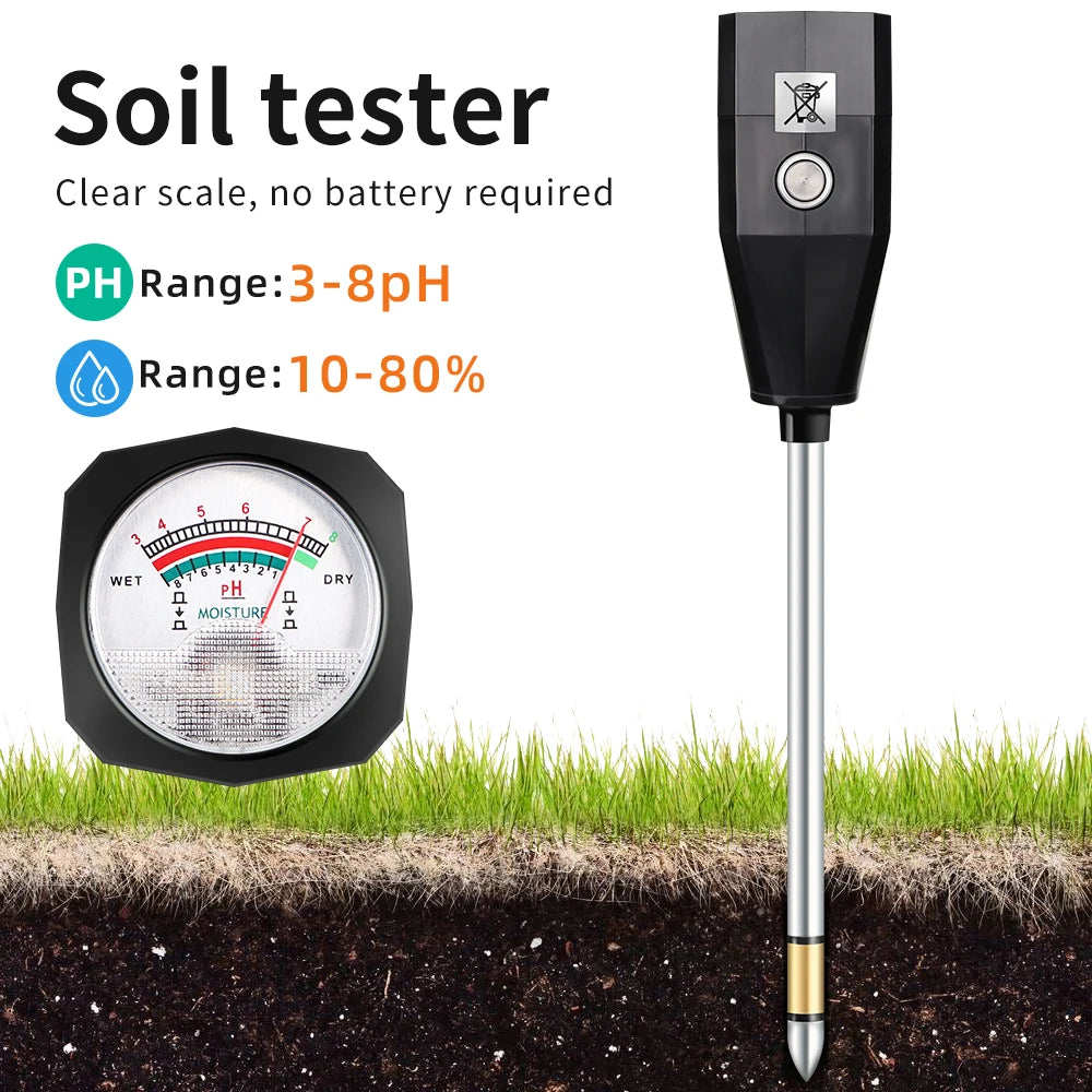 Soil Detector &ndash; 2 In 1 Moisture And pH Meter Waterproof 152mm probe