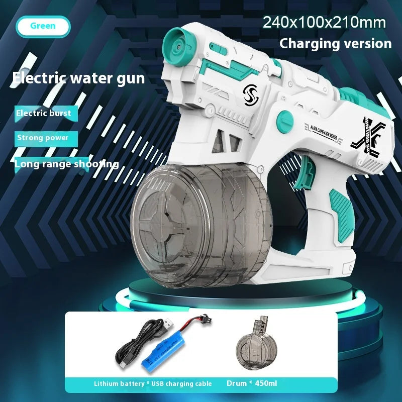 Automatic Water Gun Toys &ndash; High Pressure, Large Capacity green recahrge ver.