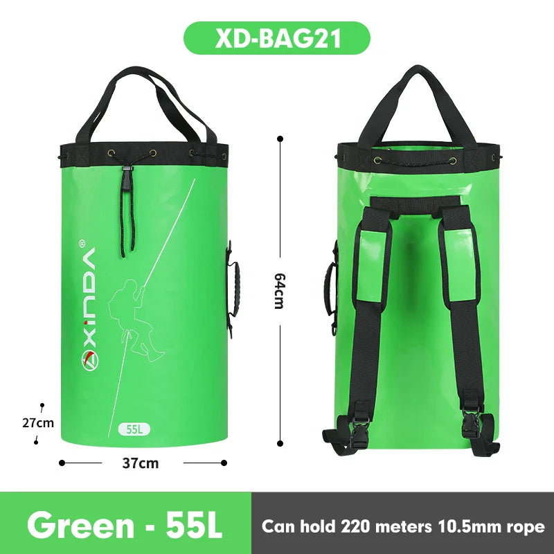 Xinda Climbing Rope Bag &ndash; All-In-One Rescue Equipment Kit Green 55L