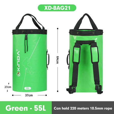 Xinda Climbing Rope Bag &ndash; All-In-One Rescue Equipment Kit Green 55L