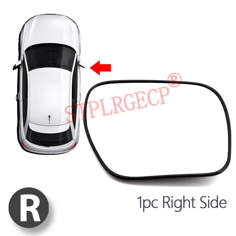 Rearview Side Mirror Lens Door Wing Mirrors Glass with Heating for Mitsubishi Pajero Montero Shogun V93 V97 V98 V87 2007-2021 by InterCyprus Trading Ltd