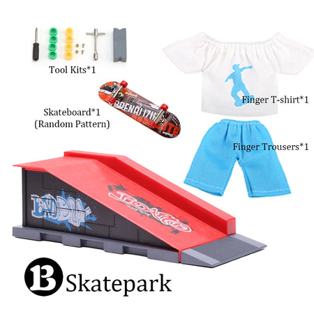 DIY Finger Skatepark 6-in-1 Set &ndash; Ultimate Stunt Practice 6B Clothing set