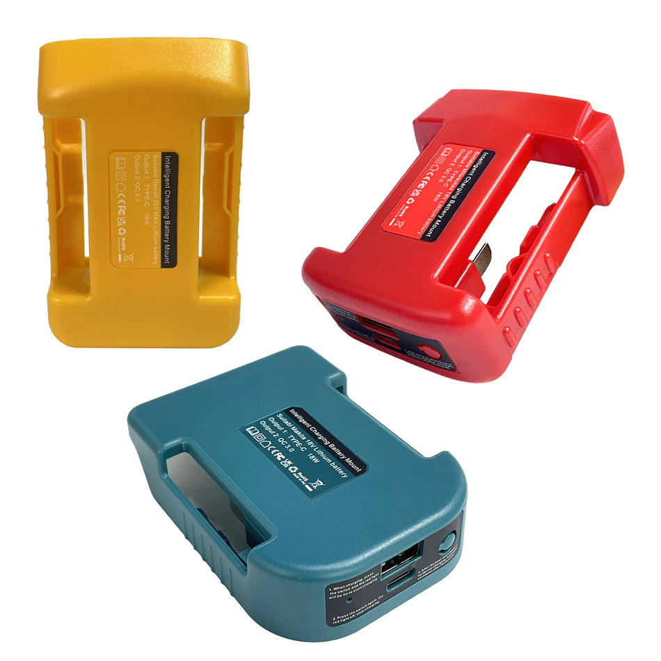 Adaptador de Bateria USB C Portátil Para Ferramentas de Potência Li Ion 18V Com Saída