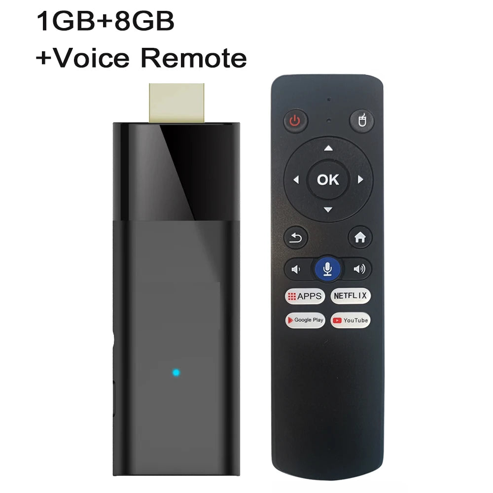 Mortal Q6 Mini 4K Smart TV Stick with Android 10 and Bluetooth 5.2 1G8G Voice Remote
