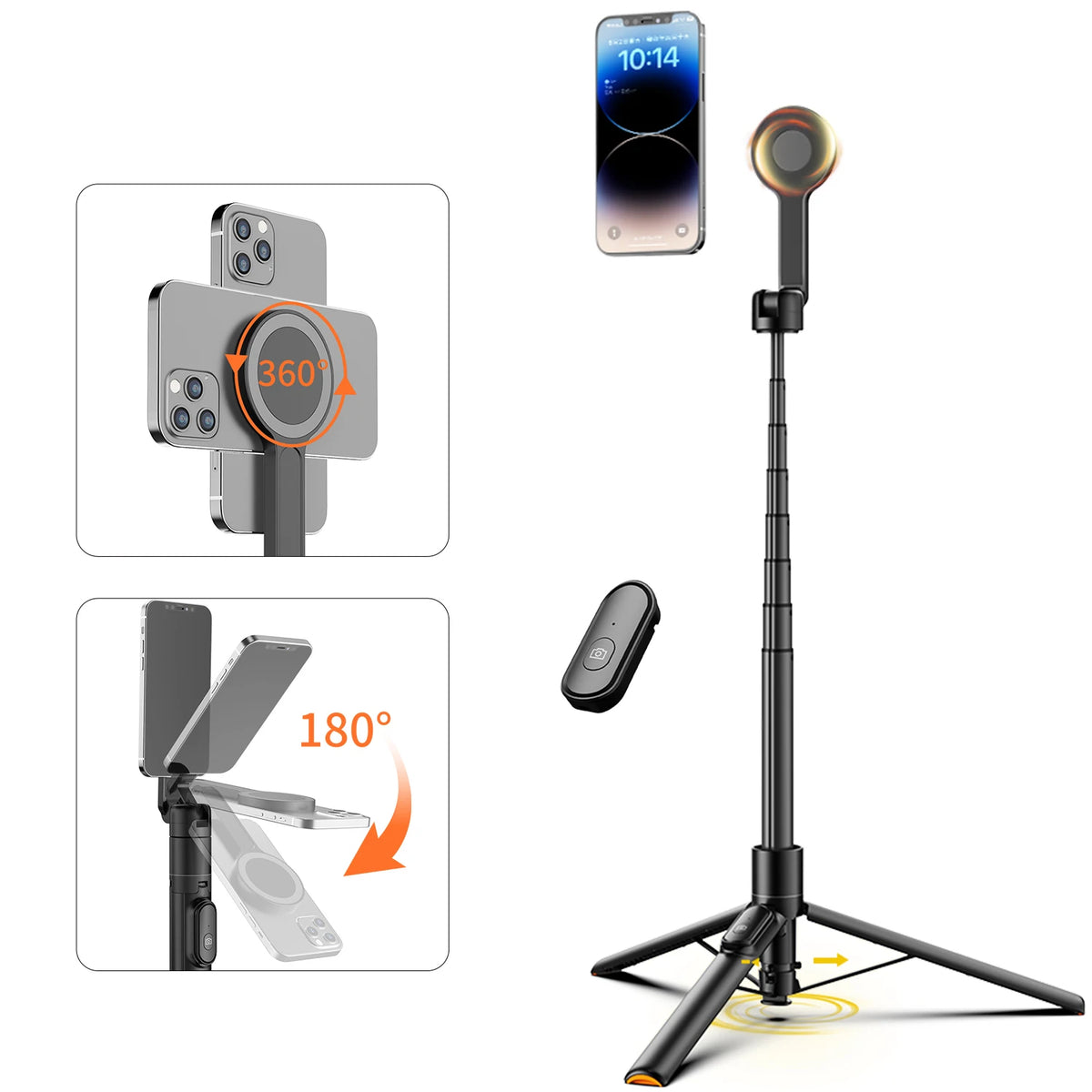 Magnetic Selfie Stick Tripod WS-22001 &ndash; Bluetooth Remote