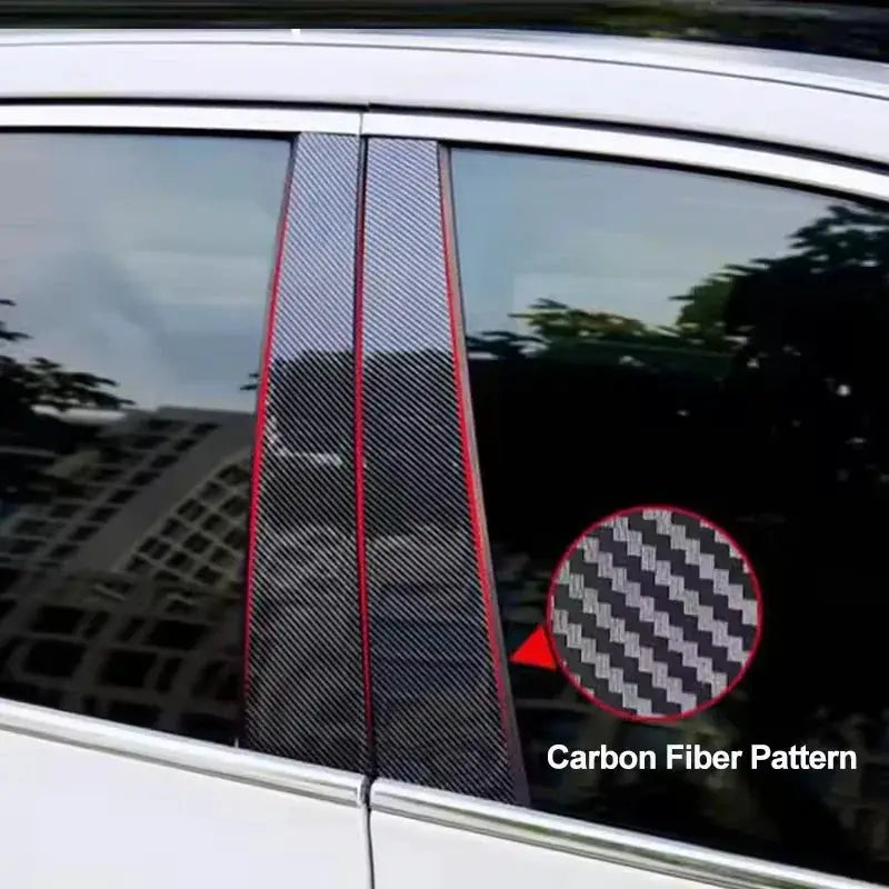 For Mazda 3 BK 2002-2007 B/C Pillar Post Stickers PC Window Middle Pillar Trim Decorative Car Exterior Protect Parts by InterCyprus Trading Ltd